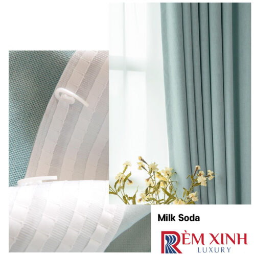Rèm Vải Màu Sữa Soda 01