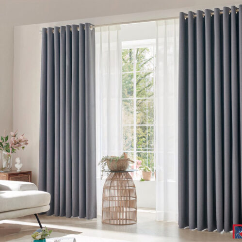 Rèm Vải Màu Xanh Xám Warm Gray 02