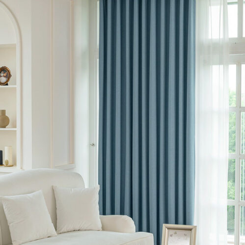 Rèm Vải Màu Cá Voi Xanh Whale Blue 02