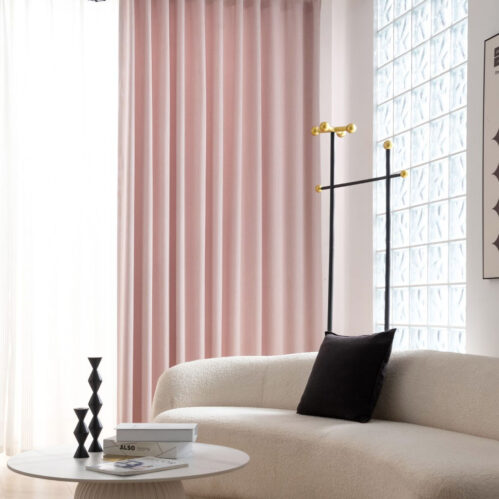 Rèm Vải Màu Hồng Mọng Berry Pink 02