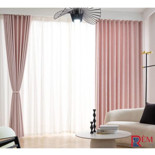 Rèm Vải Màu Hồng Mọng Berry Pink 04