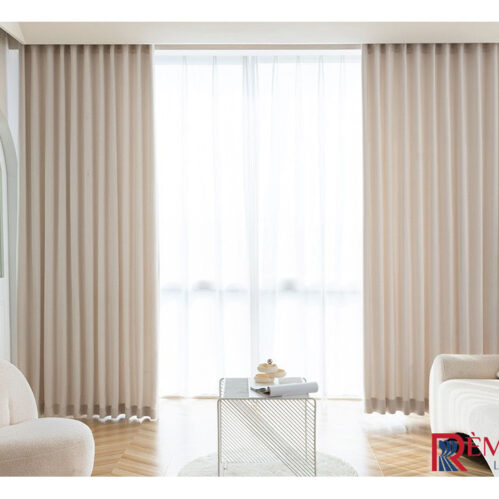 Rèm Vải Màu Ngà Voi Ivory 02
