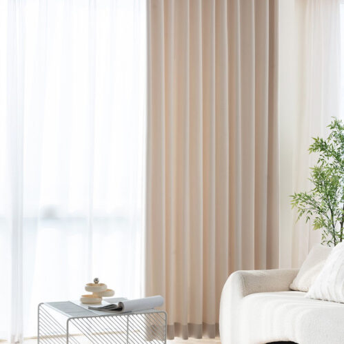 Rèm Vải Màu Ngà Voi Ivory 03