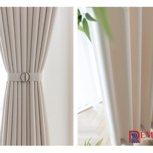 Rèm Vải Màu Ngà Voi Ivory 04