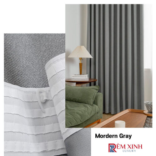 Rèm Vải Màu Xám Hiện Đại Modern Gray 01