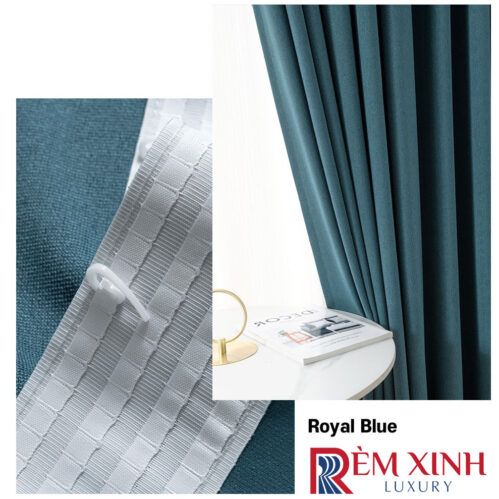 Rèm Vải Màu Xanh Đậm Royal Blue 01