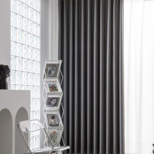 Rèm nhập khẩu Á Châu màu xám tối