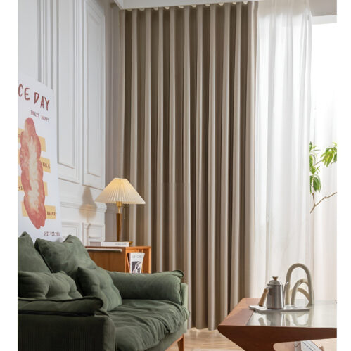 Rèm vải nhập khẩu Á Châu màu Be