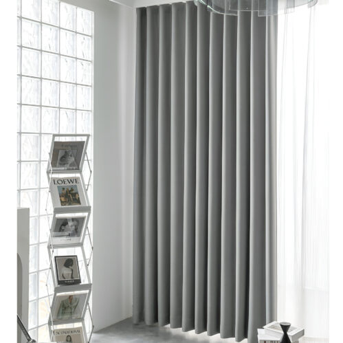 Rèm vải nhập khẩu Á Châu màu xám nhạt