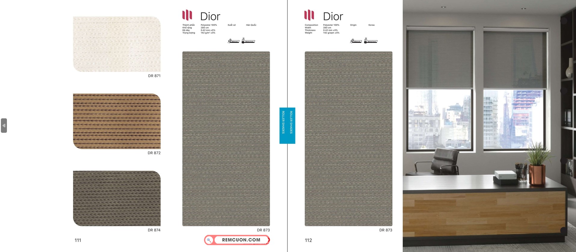 Rèm Cuốn Modero Dior