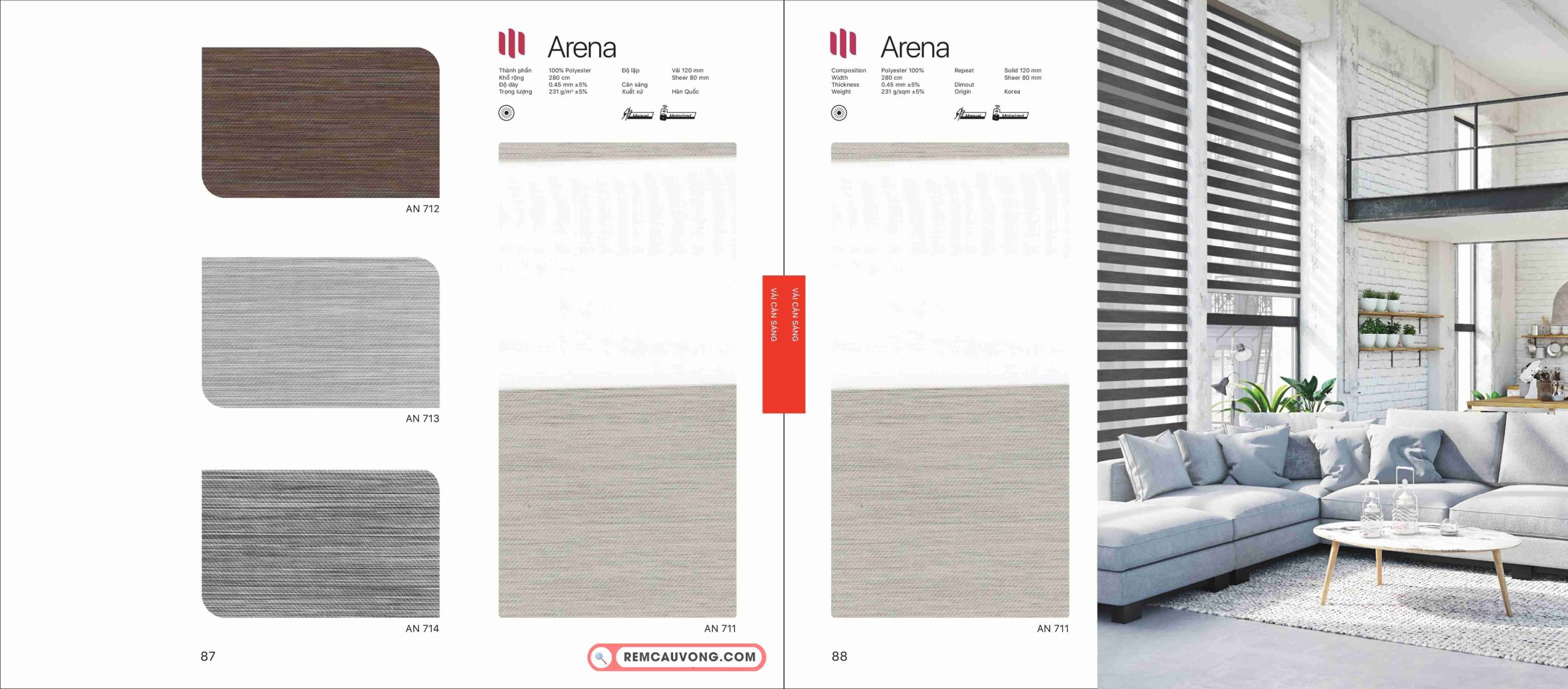 Rèm Cầu Vồng Modero Arena