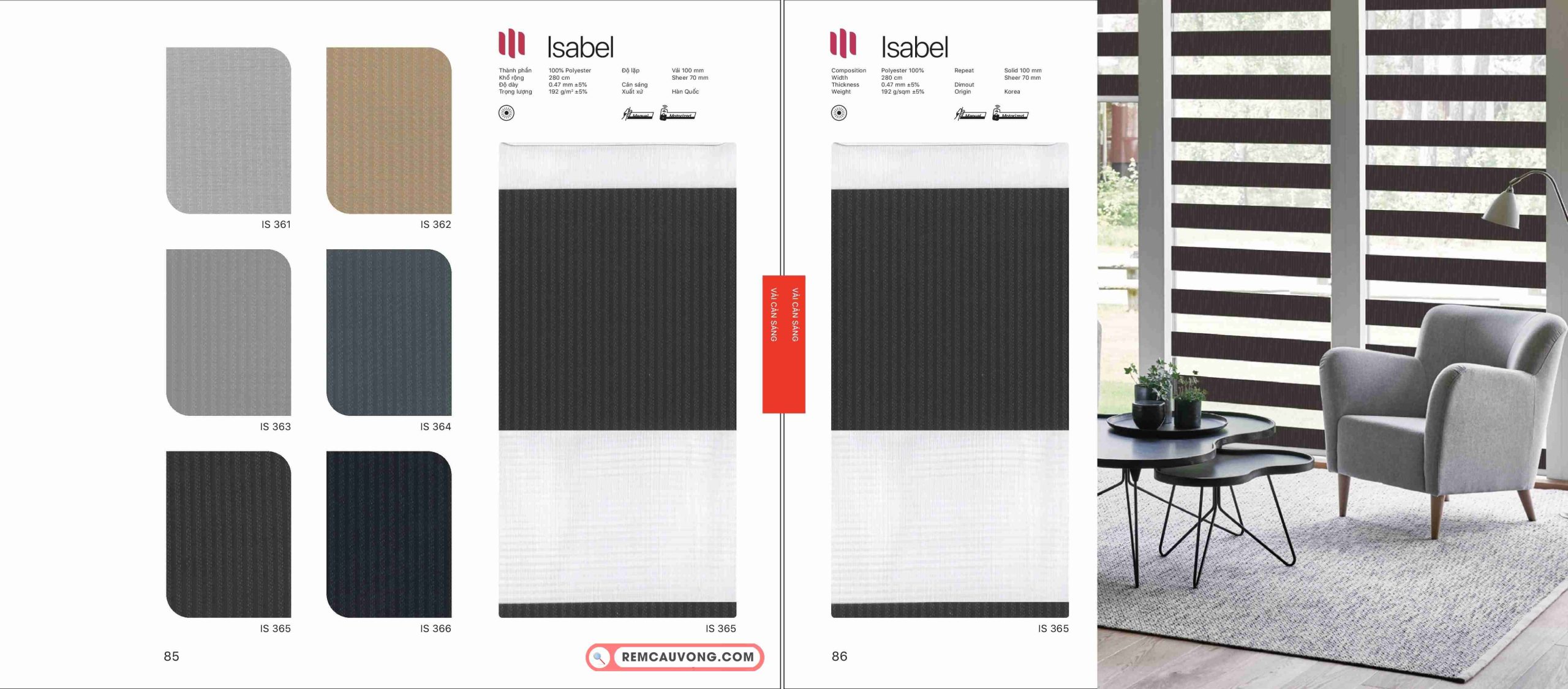 Rèm Cầu Vồng Modero Isabel