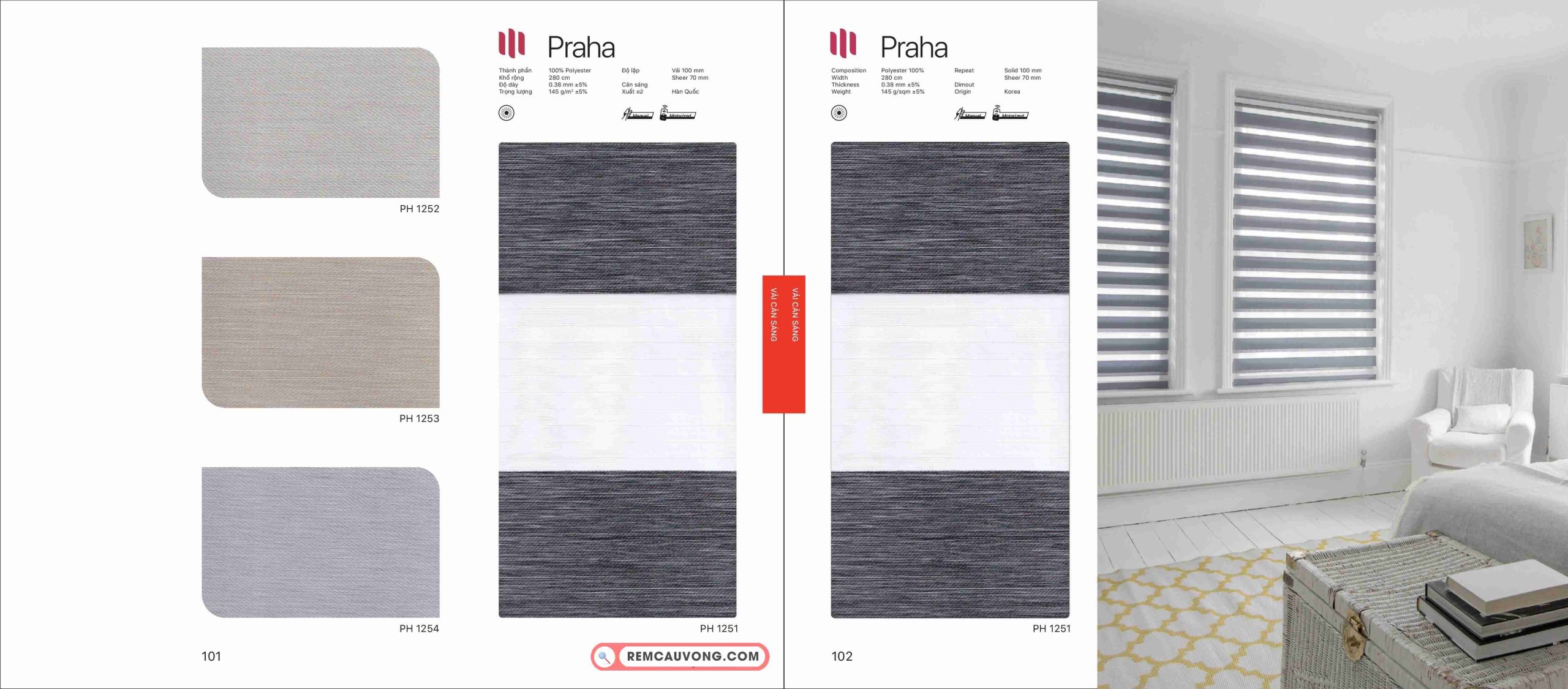 Rèm Cầu Vồng Modero Praha