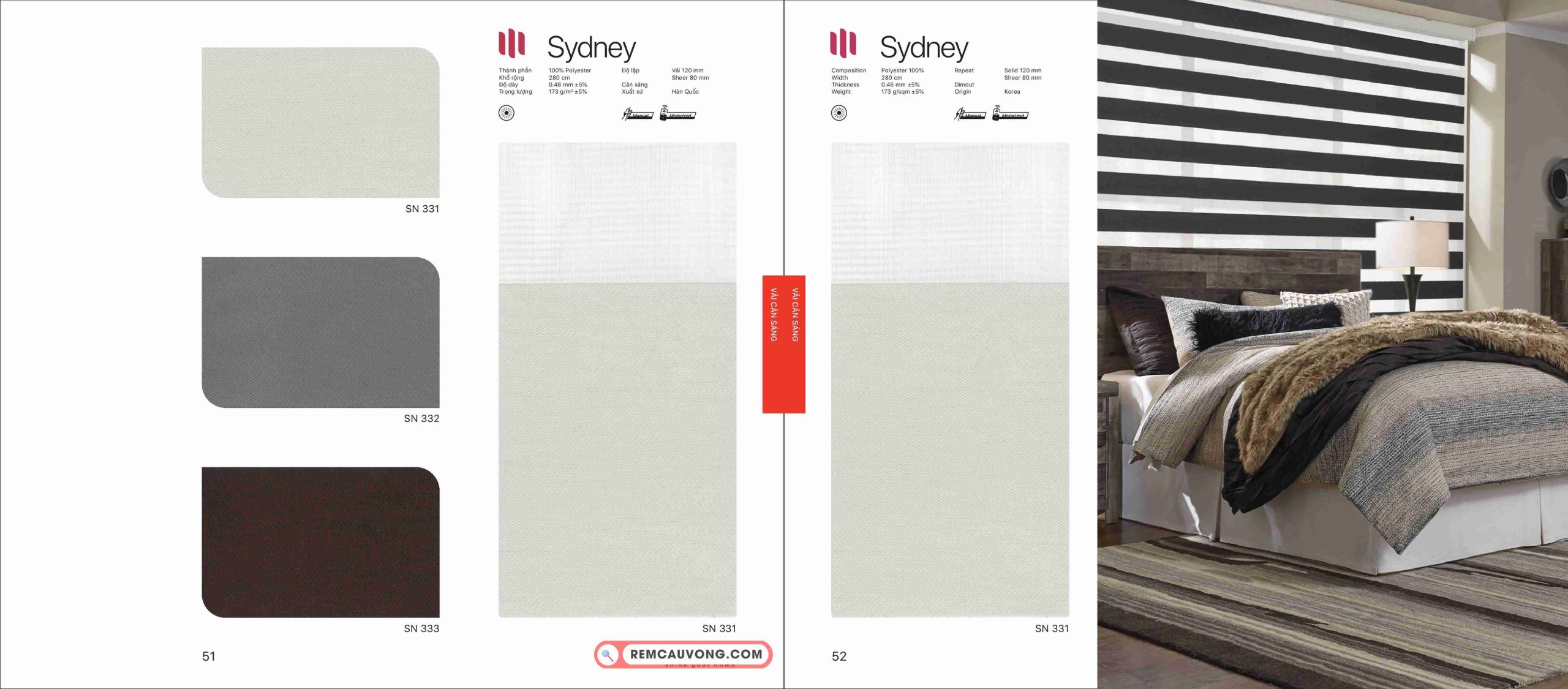 Rèm Cầu Vồng Modero Sydney